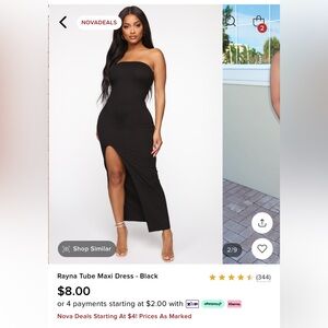 Fashion Nova Rayna Tube Maxi Dress